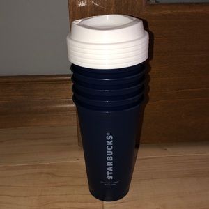 Starbucks 16oz Reusable Cups 5-Pack Navy Blue